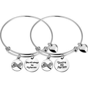 CHOORO You're My Person Best Friend Y Necklace Set BFF Necklace Best Friend Gift